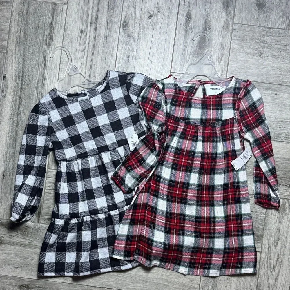 Old Navy Kids Plaid Dress Set of Two Size 3T